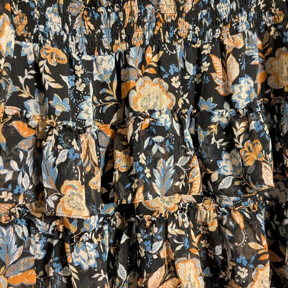 Express Floral Pattern Ruffled Mini Dress - Picture 2 of 6